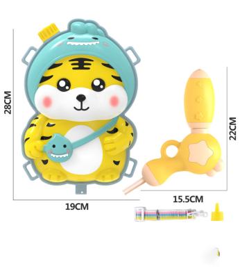 China Summer Ourdoor Toy Cartoon Backpack Water Gun Slide Type Large Capacity Cartoon Bubbly Fun Large Capacity Kids Outdoor Gun Toys cartoon for children are bubbling for sale