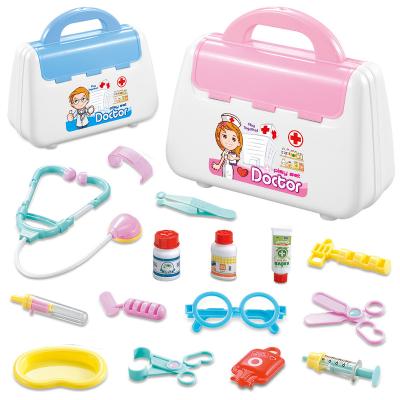 China Hot Sale Environmental Material Baby Pretend Play Silicon Toy Medical Carry Case Doctor Toy Set For Kids Doctor Toys for sale