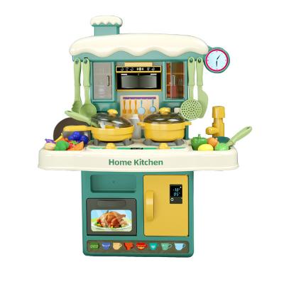 China Pretend Play Toy Set Gift Box 43cm Pretend Play Kitchen Set Kids Toy Kitchen For Girl Throwing Plastic Kids Toys For Playing Home Simulation Kitchen Toys for sale