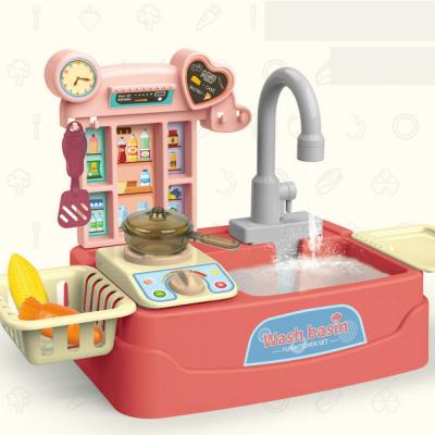 China Pretend Play Toy Set Amazon Hot Sale Plastic Kitchen Set Toy For Kid Toy Girl Cooking Utensils Tableware Kids Kitchen Toy for sale