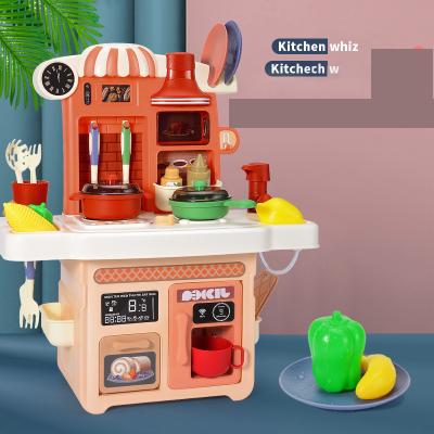 China Pretend Play Toy Set Mini Kitchen Toys Family Kitchen Simulation Cooking Boys and Girls Children Kitchen Toys for sale