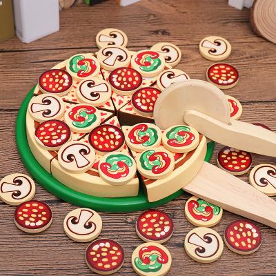 China Pretend Wooden Toys Children's Wooden Toys Pizza Wooden Toys House Toy Set Hot Selling Simulation Kitchen Intelligence Kitchen Intelligence Children's Wooden Toy for sale