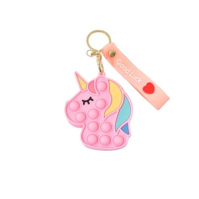 China Educational toys bubble fidgety person coin clips educational toy safe for kids unicorn coin purses pop fidgety person toy for sale