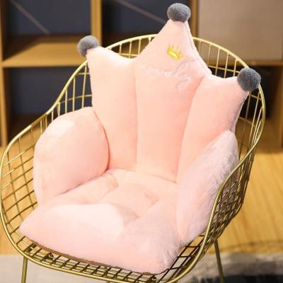 China Chair Cushion Factory Price Sweet Girl Cushion Customer Color Soft Cushions For Home Decor Princess Crown Pink Chair Cushion for sale