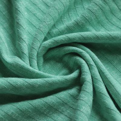 China Memory TR 6x6 rib viscose knitted stretch jersey fabric rib needle fabric polyester for sweater for sale