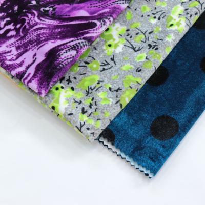 China Memory Printing Custom Pattern Stretch Velvet Material Fabric Thin Velvet Fabric For Clothes for sale