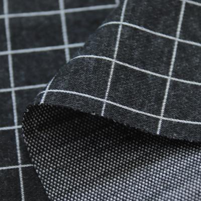 China Memory England plaid style 98Poly/2SP yarn dyed plaid stretch knit plaid jacquard fabric for shirt for sale