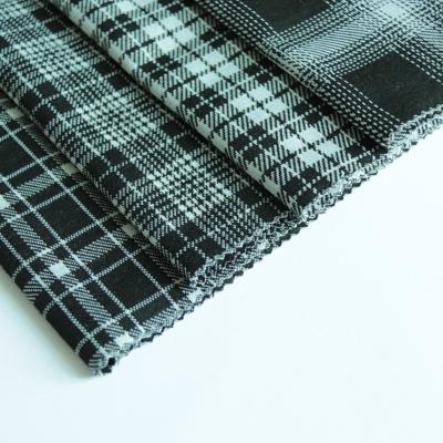 China Black Plaid Classic Style Fabric Yarn Dye Plaid Fabric Memory Check English Shirt Fabric for sale