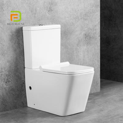 China Wholesale Double-flush 2 Pieces Wc Washdown Ceramic Toilet Bowls For Bathroom for sale