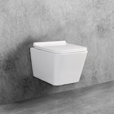 China Double-flow High-end Bathroom Sanitary Ware Large Size Wall Hung Toilet European Standard Ceramic WC for sale