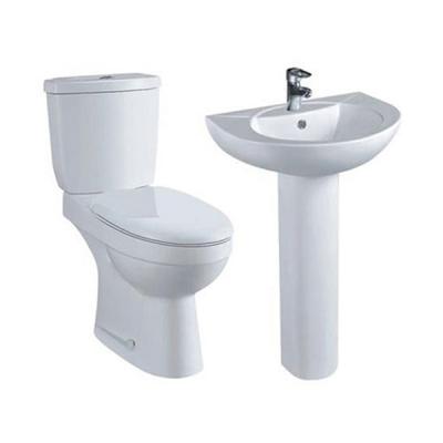 China Two Piece Toilet Sanitary Floor Mounted Ceramic Washdown Trap Double-Flow Trap P Factory Price Items S Two-Piece Toilet for sale