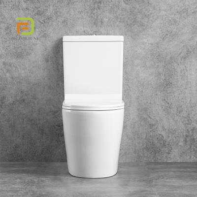 China Luxury Ceramic Double-flush Bathroom Floor Standing Two Piece Toilet Bowls for sale