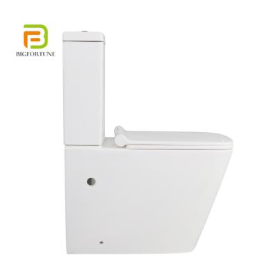 China Double-Flow Modern Bathroom Ceramic Floor-Mounted Two-Piece Toilet Seat for sale