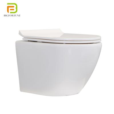 China Double-flow Wall Hung White Hanging WC Water-saving Toilet Sanitaryware Restroom Toilet for sale