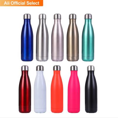 China Custom RTS 2021 Sustainable BPA Double Wall 304 Stainless Steel Thermos Mug Cup Bicycle Free Insulated Water Bottle for sale