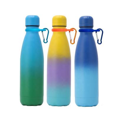 China Sustainable Drop Shipping LFGB 500ML Double Wall 18/8 Vacuum Flask Stainless Steel Sports Water Bottle With Straw Handle for sale