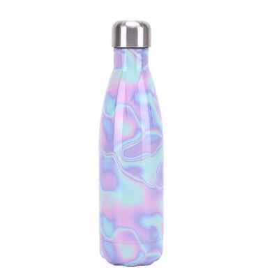 China Hotsale 500ml Double Wall Stainless Steel Sustainable Outdoor Water Cola Bottle Starry Sky Water Bottle for sale