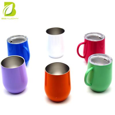 China Sustainable Hot Sale Stainless Steel Vacuum Travel Double Walled Coffee Mug With Handle for sale