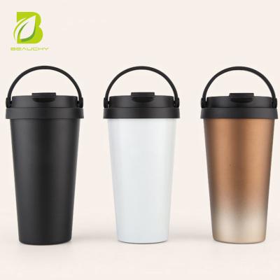 China 2018 new design coffee tumbler 500ml coffee travel mug viable wholesale coffee mugs with lid for sale