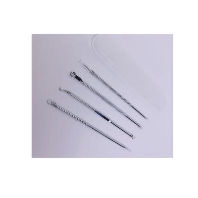 China Eco-Friendly Acne needle Black head remover 4 PCS Stainless Steel Facial Acne Blackhead Remover Needles Kit Extractor Tool for sale