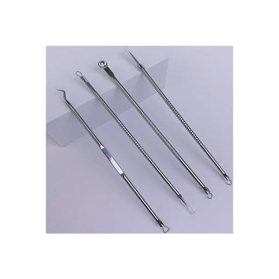 China Eco-Friendly Stainless Steel Facial Acne Blackhead Remover Needles Kit Extractor Tool of Acne needle Black head remover 4 PCS for sale