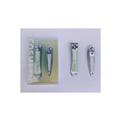 China Safe factory outlet Two pack De-lovely Foldable Hand Toe Nail Cutter Holder Trimmer Outdoor Tool Metal Nail Clipper Stainless Steel for sale