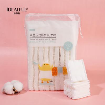 China Daily Cleaning OEM/ODM Acceptable good design 222pcs/bag Cotton High Absorbency Disposable Cotton Pads Makeup Remover for sale