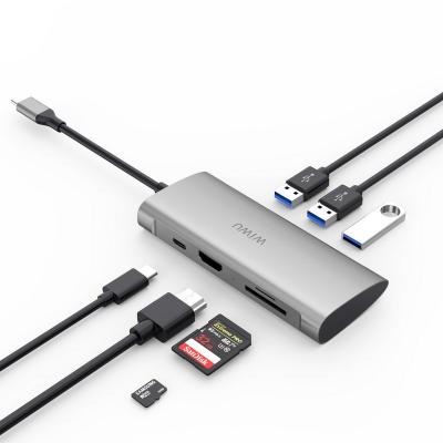 China Mobile Devices .desk alpha A731 3*3.0 USB+SD Card+TF Card+H-DMI+PD Computer Fast Charging Adapter WIWU for sale