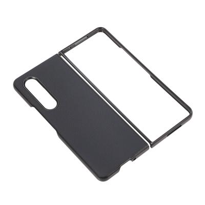 China Shockproof For Samsung Galaxy Z Fold 3 5G Leather Case Anti-scratch Shockproof Hard PC Protective Case for sale