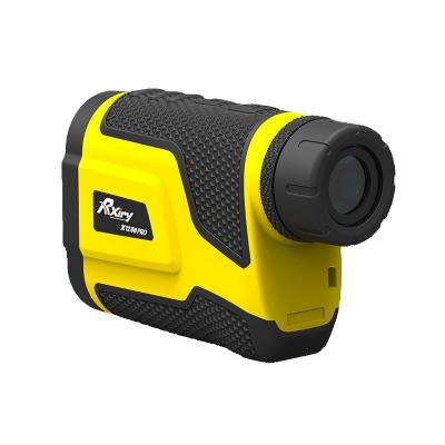 China Rxiry X1200Pro Popular High Accuracy Laser Range Finder With Yellow And Black 125.6mm*83.59mm*43.96mm Long Slope Distance 1200m for sale