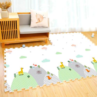 China Eco-friendly.anti-slip.water-proof Baby Play Mat Large Area Blanket Puzzle Play Mat Tiles Crawling Baby Fuzzy Plush Floor Mat for sale