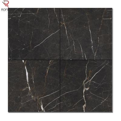 China Modern Shandong Manufacture Tiles Ceramic Black Glazed Porcelain Tiles For Living Room Wall for sale