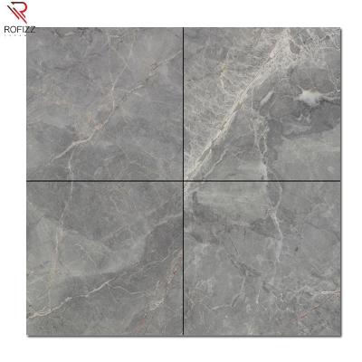 China Modern Hotel Modern Polished Porcelain Tiles High Gloss Gray Non Slip Ceramic Floor Tiles for sale