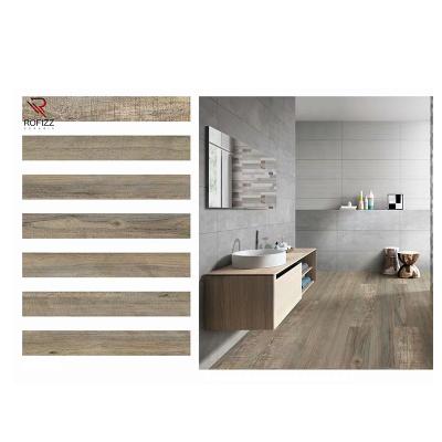 China Matte Finish Dirt-resistant Wood Texture Designs Honed Edge Sample Vintage Ceramic Floor Wall Porcelain Tiles for sale