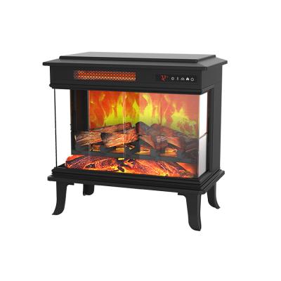 China Custom Freestanding 1500W Hotel 24 Inch Stove Heater Fireplace Electric Fireplace For Indoor Using for sale