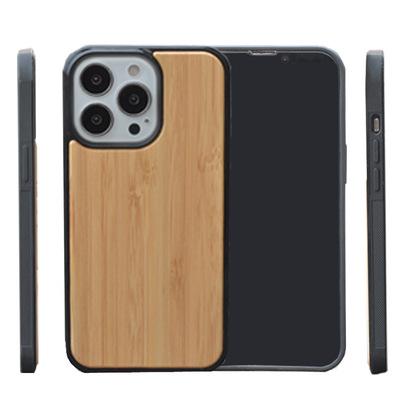 China Shockproof For iPhone 13 TPU Mobile Phone Case Natural Slim Stylish Wooden Cover Device for sale