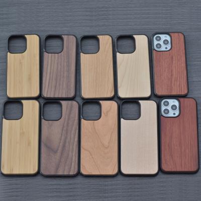 China Shockproof TPU Wooden Phone Case For iPhone Nature Design Customized Case For iPhone 13 Pro Max for sale