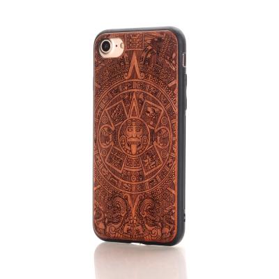 China Wooden Phone Case Eco Friendly Custom Design Engraved Wooden Phone Case For iPhone 7, 8 for sale