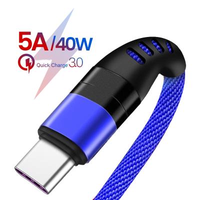 China 5A Fast Charge 5A Quick Charge QC 3.0 USB Type C 5A Cable For Huawei P30 P20 P10 Pro Mate 10 Fast Charging Data Cable for sale