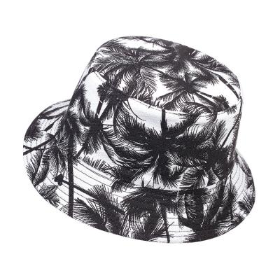 China Headwear Custom Print Bucket Hat, Hawaii Beach Bucket Hats, Colorful Sublimation Printed Style Bucket Hat for sale