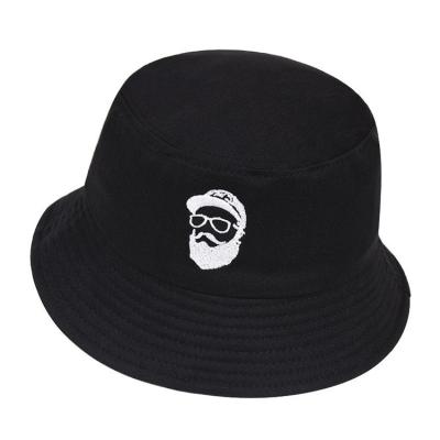 China Headwear One Side Custom Logo Embroidery Cotton Bucket Hat Material 100% Bucket Hat for sale