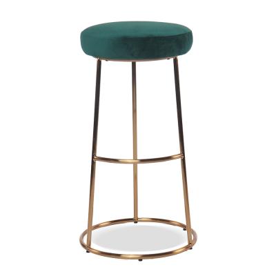 China CARLFORD Bar Stool Swivel Bar Chair Colorblock Fabric Metal Bar Chair Stool for sale