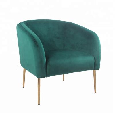 China OEM Nordic Color CARLFORD Style Green Velvet Armchair With Ottoman for sale