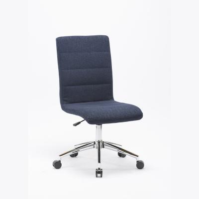 China (Size) Blue Office Adjustable Chair, Armless Fabric Office Chair, Modern Executive Swivel Chair Chair Wholesale for sale