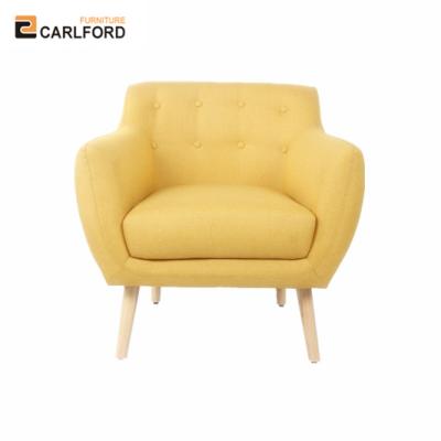 China Leisure Chair Carlford Fabric Accent Chair with Wooden Legs Lounge Chairs, Relax Chair for Living Room Furniture for sale