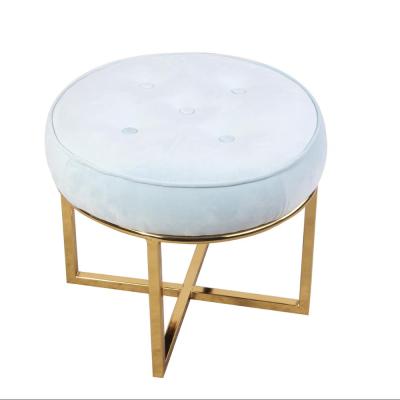 China Frame Ottoman, Velvet Cloth Home Stool, Cloth Stool Carlford OEM Fashion Metal Stool for sale