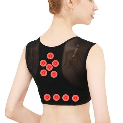 China Breathable Custom Wholesale Neoprene Posture Corrector Back Support Belt Adjustable Upper Magnetic Brace for sale