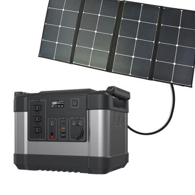 China Cheap Home House 1000W 1500W 2000W AC Lifepo4 Solar Backup Power Banks And Power Station Home Portable Solar Generator for sale