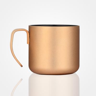 China Sustainable Customized Colorful Insulated Stainless Steel Coffee Mug With Handle Lid for sale