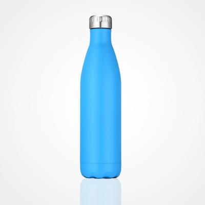 China PORTABLE double wall insulated stainless steel water bottle vacuum sports bottle thermal cola shape travel flask factory wholesale 750ml for sale